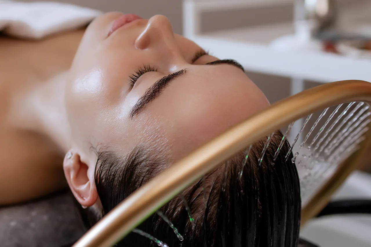 A peaceful head spa treatment at LYB