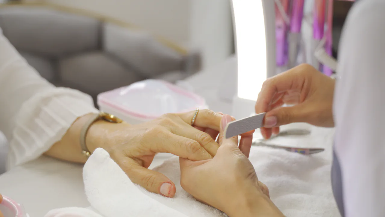 Manicure and nail extension treatment
